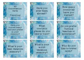 Vorschau - Spiele - Conversation Cards *Travelling* - Deckblatt