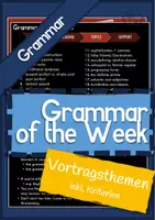 Vorschau - Präsentationen/Tafelbilder - Grammar of the Week - Vortragsthemen - Deckblatt