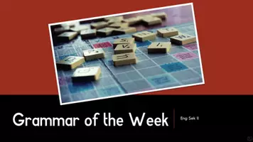 Vorschau - Präsentationen/Tafelbilder - Grammar of the Week - Vortragsthemen - Seite 1