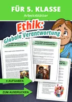 Vorschau - Arbeitsblätter - Ethik 5. Klasse – Verantwortung in der globalen Welt - Deckblatt