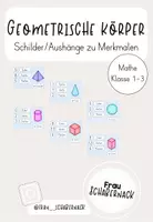 Vorschau - Merkblätter - Geometrische Körper: Schilder/Aushänge zu Merkmalen - Deckblatt