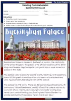 Vorschau - Arbeitsblätter - Buckingham Palace - Reading Comprehension - Leseverstehen - Seite 1