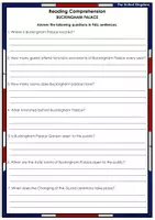 Vorschau - Arbeitsblätter - Buckingham Palace - Reading Comprehension - Leseverstehen - Seite 3