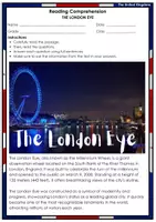 Vorschau - Arbeitsblätter - The London Eye - London - Reading Comprehension - Leseverstehen - Seite 1