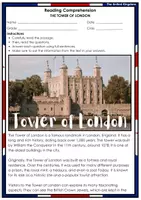 Vorschau - Arbeitsblätter - Reading Comprehension - The Tower of London - Leseverstehen - Seite 2