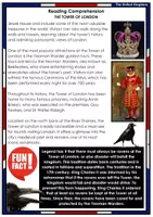 Vorschau - Arbeitsblätter - Reading Comprehension - The Tower of London - Leseverstehen - Seite 3