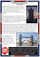 Vorschau - Arbeitsblätter - Tower Bridge - Reading Comprehension - London - Leseverstehen - Seite 2
