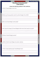 Vorschau - Arbeitsblätter - Tower Bridge - Reading Comprehension - London - Leseverstehen - Seite 3