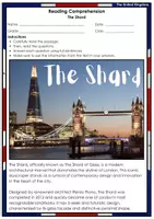 Vorschau - Arbeitsblätter - The Shard - Reading Comprehension - London - Leseverstehen - Seite 1