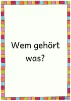 Vorschau - Fördermaterial/Inklusion - Dativ - Tafelmaterial - Deckblatt