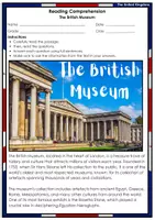 Vorschau - Arbeitsblätter - The British Museum - Reading Comprehension - Leseverstehen - Seite 1