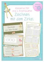 Vorschau - Arbeitsblätter - Zeichnen mit dem Zirkel - Zeichnen nach Anleitung - Deckblatt