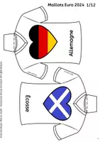 Aperçu - Matériel pour travaux manuels / dessin - Maillots pour le Championnat d'Europe de Football 2024 - UEFA Euro 2024 - Page 2