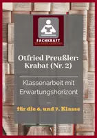Vorschau - Klassenarbeiten - Krabat (Otfried Preußler) - Klassenarbeit mit Bewertungsbogen Nr. 2 - Deckblatt