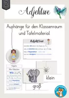 Vorschau - Poster - Adjektive Tafelmaterial - Deckblatt