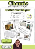 Vorschau - Arbeitsblätter - Chemie | Dmitri Mendelejew | PDF + H5P | Wissenschaftler - Deckblatt