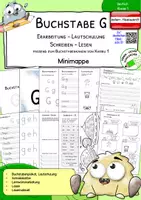 Vorschau - Arbeitsblätter - G - Minimappe: Buchstabenerarbeitung, Lautschulung, Lesen, Schreiben - Deckblatt