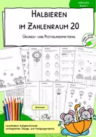 Vorschau - Stationenlernen - Halbieren - Zahlenraum 20 - Klasse 1 - Unterrichtsmaterial - Deckblatt