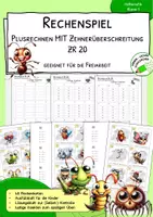 Vorschau - Stationenlernen - Addition mit Zehnerübergang im Zahlenraum 20 – Lernspiel | 1. Klasse - Deckblatt