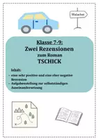 Vorschau - Arbeitsblätter - Tschick - zwei Rezensionen im Vergleich - Deckblatt