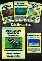 Vorschau - Merkblätter - 20 Lernkarten von Tieren und ihre Fähigkeiten - Deckblatt