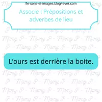 Aperçu - Apprentissages en autonomie - Associe ! Prépositions et adverbes de lieu Dos + cartes - Page 3