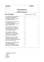 Vorschau - Klassenarbeiten - Klassenarbeit - Gediche - Die vier Brüder - Karoline Stahl - Seite 2