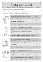 Vorschau - Arbeitsblätter - Leseübungen zum sinnentnehmenden Lesen: Richtig oder falsch? (Herbst) - Seite 1