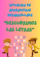 Vista previa - Unidades / Secuencias / Situaciones de Aprendizaje - SITUACIÓN DE APRENDIZAJE - DESCUBRIMOS LAS LETRAS - INFANTIL - Portada