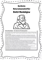 Vorschau - Arbeitsblätter - Chemie | Dmitri Mendelejew | PDF + H5P | Wissenschaftler - Seite 2