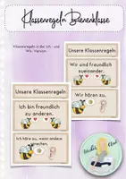 Vorschau - Poster - Bienenklasse - Klassenregeln für das Klassentier Biene - Deckblatt