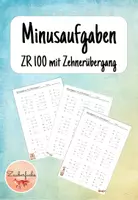 Vorschau - Arbeitsblätter - Minusaufgaben ZR 100 mit Zehnerübergang - Deckblatt