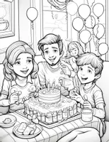 Vorschau - Mal- und Bastelvorlagen - 100 Geburtstag-Ausmalbilder für Kinder - Seite 1