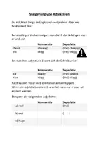 Vorschau - Arbeitsblätter - Steigerung von Adjektiven - Deckblatt