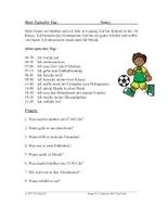 Vorschau - Arbeitsblätter - Mein Typischer Tag Lesung ~ DaF / DaZ - German Reading about a Typical Day (A1) - Deckblatt