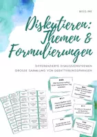 Vorschau - Unterrichtsreihen - Debattieren - 3-fach differenzierte Themen und Phrasen - Deckblatt