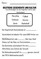 Vorschau - Arbeitsblätter - Deutschland Geschichte und Kultur - Seite 1