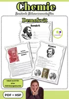 Vorschau - Stundenentwürfe - Chemie | Demokrit | PDF + H5P | Berühmte Wissenschaftler - Deckblatt