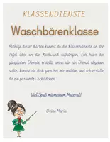 Vorschau - Poster - Klassendienste für die Waschbärenklasse - Seite 1