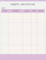 Vorschau - Anderer Materialtyp - Vorlage Arbeits- und Zeitplan - Seite 1