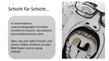 Vorschau - Unterrichtsreihen - Gestalten mit Papier - ein dreidimensionales Gesicht gestalten - Deckblatt