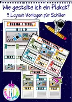 Vorschau - Arbeitsblätter - Layout Plakatbeispiele für Schüler - Deckblatt