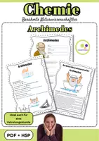 Vorschau - Stundenentwürfe - Chemie | Archimedes | PDF + H5P | Wissenschaftler Mathe - Deckblatt