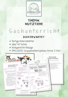 Vorschau - Arbeitsblätter - Nutztiere, Haus- und Nutztiere, Bauernhof Materialpaket - Deckblatt