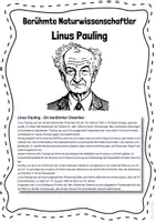 Vorschau - Arbeitsblätter - Chemie | Linus Pauling | PDF + H5P | Wissenschaftler - Seite 1
