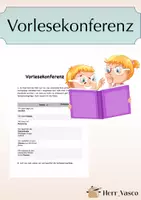 Vorschau - Arbeitsblätter - Vorlesekonferenz - Checkliste - Deckblatt
