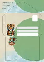 Vorschau - Mal- und Bastelvorlagen - Briefpapier und Briefumschläge "Tiger" (4 Lineaturen) - Seite 3