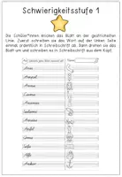 Vorschau - Arbeitsblätter - Schreibschrift SAS- Schulausgangsschrift - Training - zweifach differenzierte Knickblätter von A bis Z - Seite 1