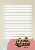 Vorschau - Arbeitsblätter - Briefpapier und Briefumschläge "Vögel" (4 Lineaturen) - Seite 2