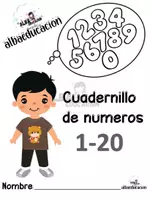 Vista previa - Hojas de trabajo - Cuadernillo de numeros del 1-20 - Portada
